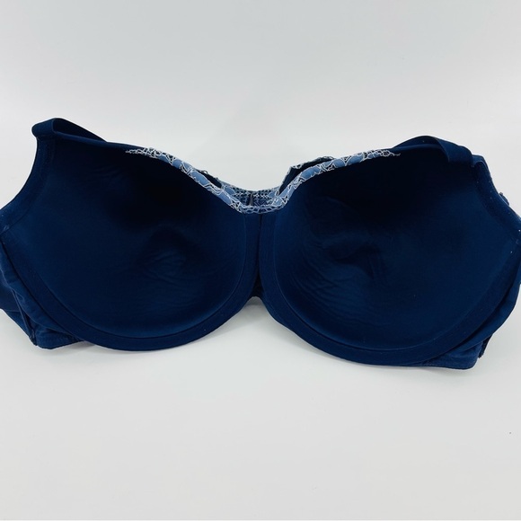 Cacique Navy Blue Balconette 46DD Bra Lightly Line - Picture 7 of 9